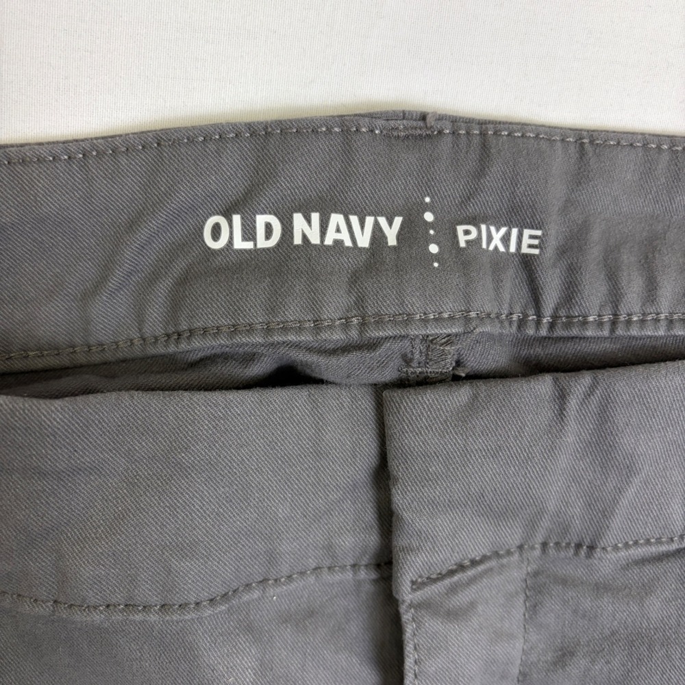 Old Navy Pixie Chino Pants Bundle Gray Black Mid Rise Ankle Slim Fit Size 10 Lot - Picture 6 of 16